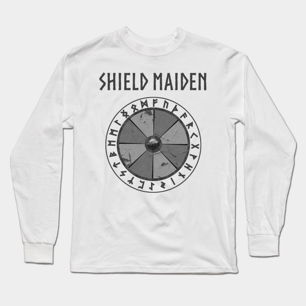 Viking Shield Maiden Long Sleeve T-Shirt by AgemaApparel